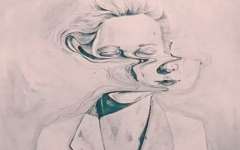 Visage tordu par des mensonges répétés Visage tordu par des mensonges répétés