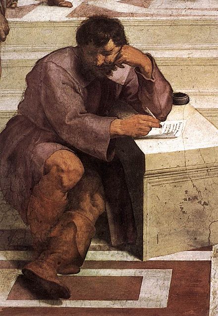« Héraclite l'Obscur », détail de L'École d'Athènes de Raphaël, 1509 « Héraclite l'Obscur », détail de L'École d'Athènes de Raphaël, 1509