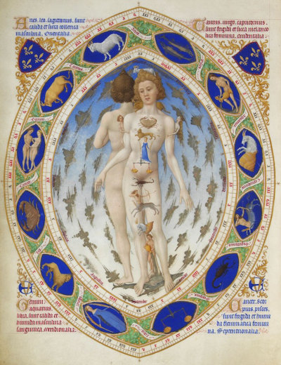 L'homme zodiacal des Très riches heures L'homme zodiacal des Très riches heures