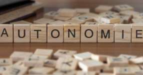 Le mot "autonomie" est mentionné sur un panneau en bois. Le mot "autonomie" est mentionné sur un panneau en bois.