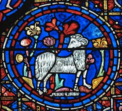 Belier zodiaque cathedrale Chartres pt