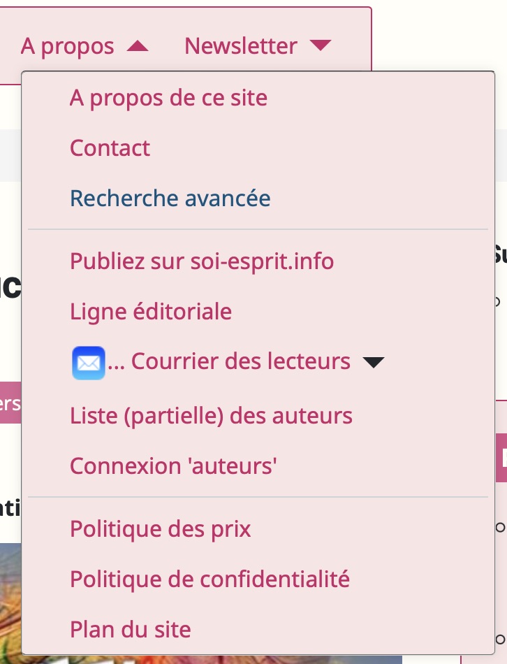 menu recherche avancee