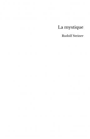 GA007 mystique et anthroposophie - Traduction Thomas Letouzé